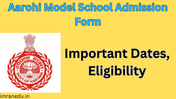 Aarohi Model School Admission Form 2024