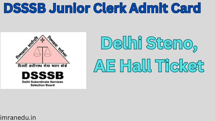 DSSSB Junior Clerk Admit Card 2024