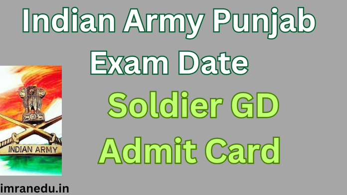 Indian Army Punjab Exam Date 2024