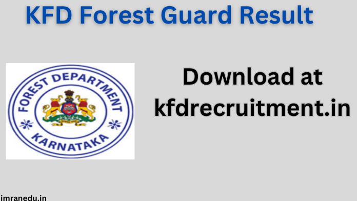 KFD Forest Guard Result 2024