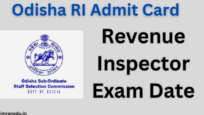 Odisha RI Admit Card 2024