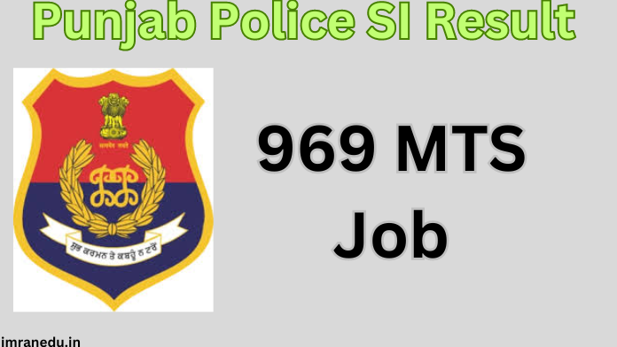 Punjab Police SI Result 2024