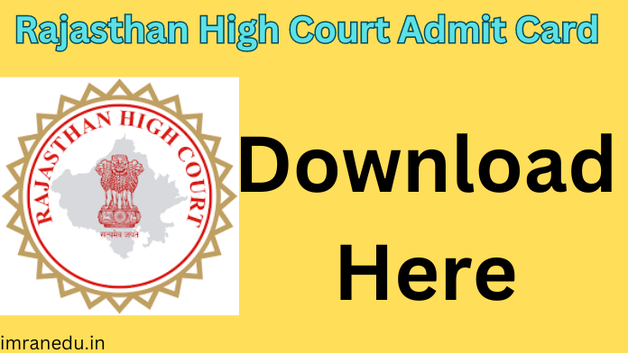 Rajasthan High Court Admit Card 2024