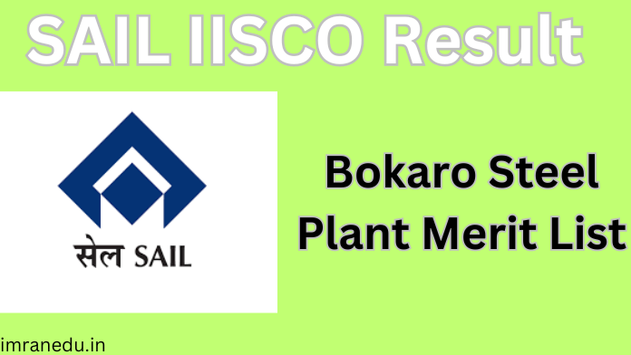 SAIL IISCO Result 2024