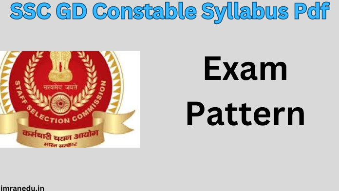 SSC GD Constable Syllabus Pdf 2024