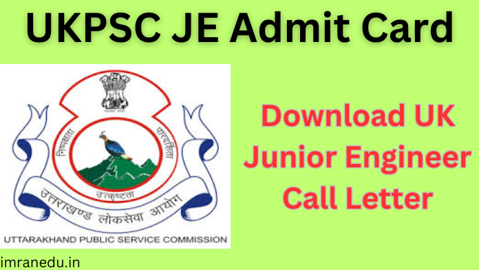 UKPSC JE Admit Card