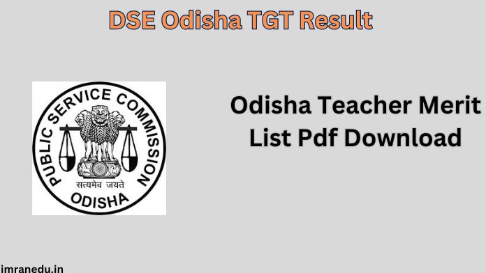 DSE Odisha TGT Result 