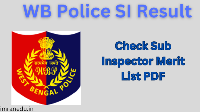 WB Police SI Result 2024