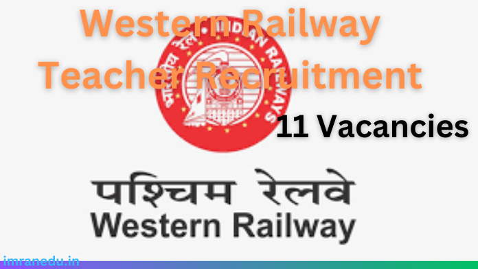 Western Railway Teacher Recruitment 2024